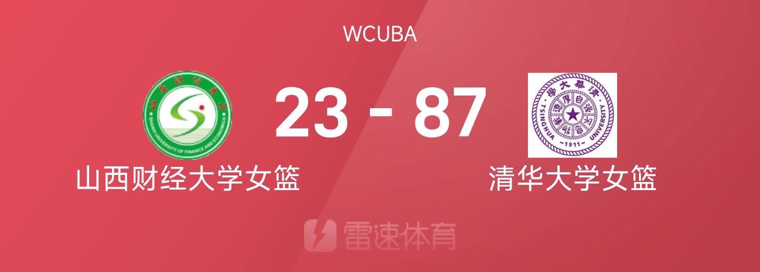 🏀WCUBA战报：孙楷文23分13篮板，清华大学女篮87-23狂胜山西财经大学女篮